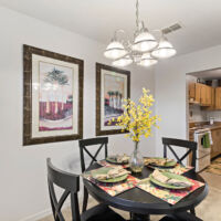 CAMV dining room with kitchen view
