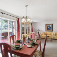 CAMV dining room with patio view