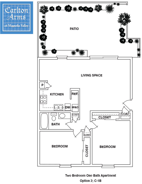 2 Bedroom Garden Apartment Carlton Arms of Magnolia Valley
