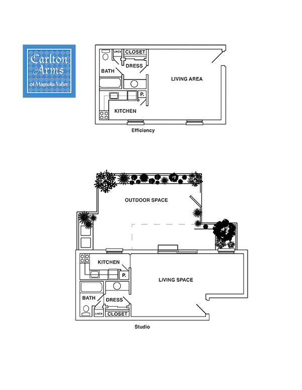 CAMV Studio and Efficiency Apartment Floor Plans