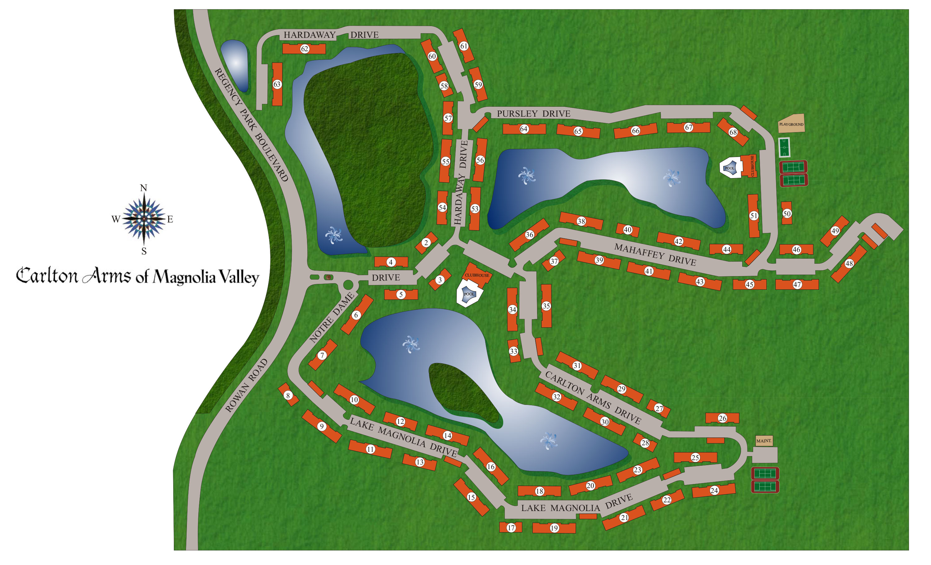 Carlton Arms of Magnolia Valley Site Plan